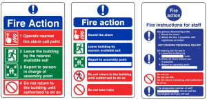 examples of fire action notices