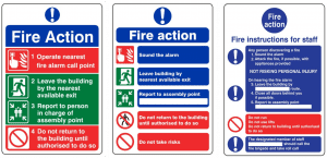 fire alarm safety sign