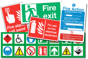 Examples of fire safety signs