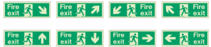 Examples of fire exit signs