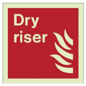 dry riser location sign