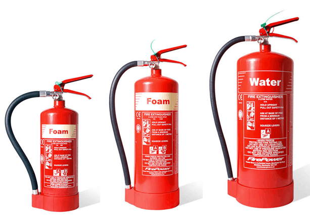 foam and water extinguishers - Surrey Fire