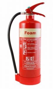 cream colour - foam fire extinguisher
