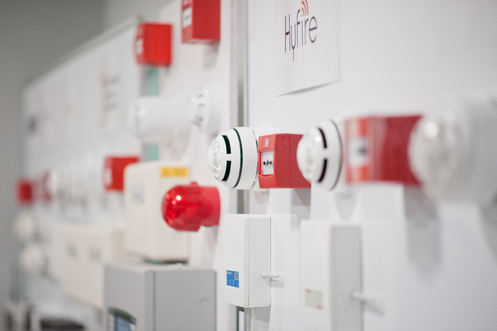A selection of fire alarms