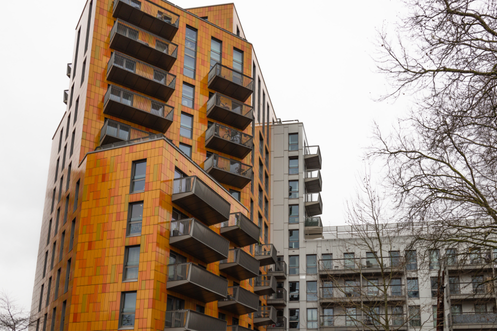 residential flats with cladding