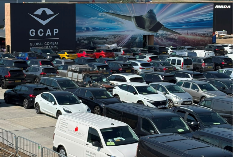 Farnborough Airshow showing Promotion Board